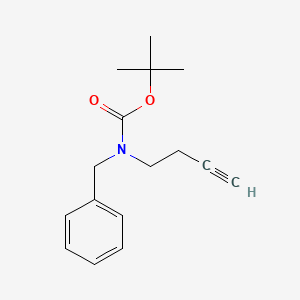 molecular formula C16H21NO2 B12554156 Tert-butyl benzyl(but-3-ynyl)carbamate CAS No. 142301-75-5
