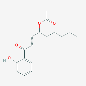 molecular formula C17H22O4 B12554167 1-(2-Hydroxyphenyl)-1-oxonon-2-en-4-yl acetate CAS No. 192440-21-4