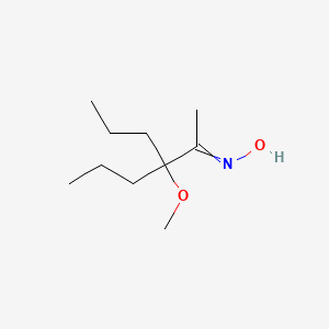 molecular formula C10H21NO2 B12554180 N-(3-Methoxy-3-propylhexan-2-ylidene)hydroxylamine CAS No. 192658-17-6