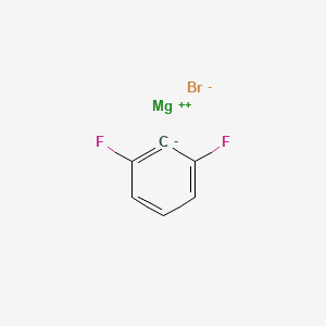 molecular formula C6H3BrF2Mg B12554195 magnesium;1,3-difluorobenzene-2-ide;bromide CAS No. 186805-16-3