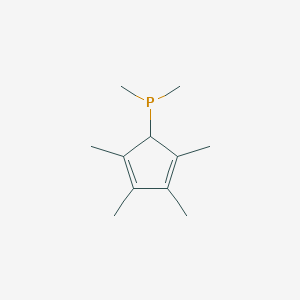molecular formula C11H19P B12554228 Dimethyl(2,3,4,5-tetramethylcyclopenta-2,4-dien-1-yl)phosphane CAS No. 143801-04-1