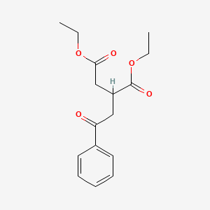 molecular formula C16H20O5 B12554231 Butanedioic acid, (2-oxo-2-phenylethyl)-, diethyl ester CAS No. 180331-42-4