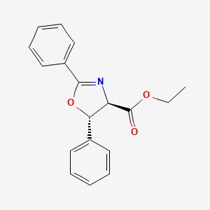 molecular formula C18H17NO3 B12554238 ethyl (4R,5S)-2,5-diphenyl-4,5-dihydro-1,3-oxazole-4-carboxylate CAS No. 161198-49-8