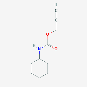 molecular formula C10H15NO2 B12554253 Carbamic acid, cyclohexyl-, 2-propynyl ester CAS No. 146135-08-2