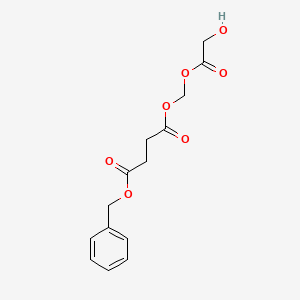 molecular formula C14H16O7 B12554296 Benzyl [(hydroxyacetyl)oxy]methyl butanedioate CAS No. 143869-68-5