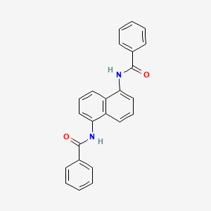 molecular formula C24H18N2O2 B12554316 Benzamide, N,N'-1,5-naphthalenediylbis- CAS No. 153250-58-9
