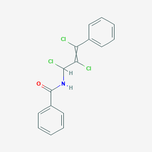 molecular formula C16H12Cl3NO B12554332 N-(1,2,3-Trichloro-3-phenylprop-2-en-1-yl)benzamide CAS No. 184970-93-2