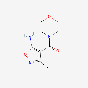 molecular formula C9H13N3O3 B12554352 Morpholine, 4-[(5-amino-3-methyl-4-isoxazolyl)carbonyl]- CAS No. 188920-58-3