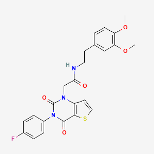 molecular formula C24H22FN3O5S B1255438 N-[2-(3,4-dimethoxyphenyl)ethyl]-2-[3-(4-fluorophenyl)-2,4-dioxo-1-thieno[3,2-d]pyrimidinyl]acetamide 