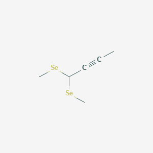 molecular formula C6H10Se2 B12554465 1,1-Bis(methylselanyl)but-2-yne CAS No. 142646-76-2