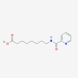 molecular formula C14H20N2O3 B12554492 Octanoic acid, 8-[(2-pyridinylcarbonyl)amino]- CAS No. 183990-40-1