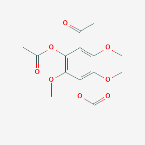 molecular formula C15H18O8 B12554520 Ethanone, 1-[2,4-bis(acetyloxy)-3,5,6-trimethoxyphenyl]- CAS No. 176662-06-9