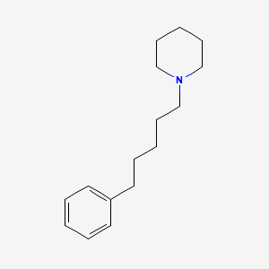 molecular formula C16H25N B12554535 Piperidine, 1-(5-phenylpentyl)- CAS No. 146403-57-8