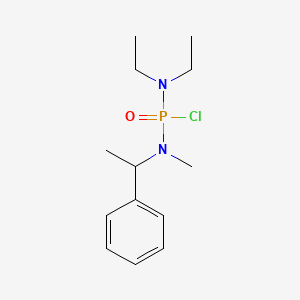 molecular formula C13H22ClN2OP B12554537 N,N-Diethyl-N'-methyl-N'-(1-phenylethyl)phosphorodiamidic chloride CAS No. 185683-01-6
