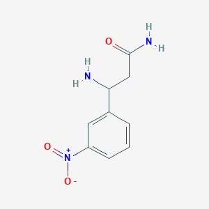 molecular formula C9H11N3O3 B12554544 3-Amino-3-(3-nitrophenyl)propanamide 
