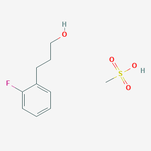 molecular formula C10H15FO4S B12554556 Methanesulfonic acid--3-(2-fluorophenyl)propan-1-ol (1/1) CAS No. 166949-93-5