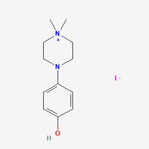 molecular formula C12H19IN2O B12554583 4-(4,4-dimethylpiperazin-4-ium-1-yl)phenol;iodide CAS No. 163616-85-1