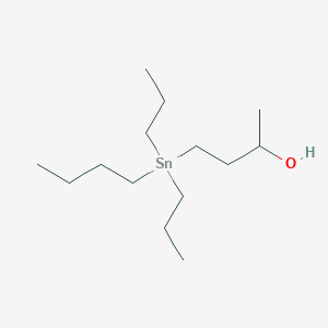 molecular formula C14H32OSn B12554586 4-[Butyl(dipropyl)stannyl]butan-2-ol CAS No. 143326-00-5
