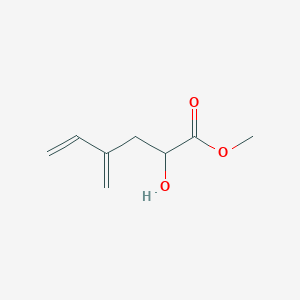 molecular formula C8H12O3 B12554602 Methyl 2-hydroxy-4-methylidenehex-5-enoate CAS No. 183562-29-0