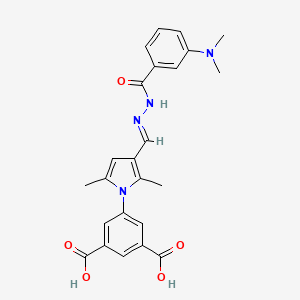 5-[3-((E)-{[3-(dimethylamino)benzoyl]hydrazono}methyl)-2,5-dimethyl-1H-pyrrol-1-yl]isophthalic acid