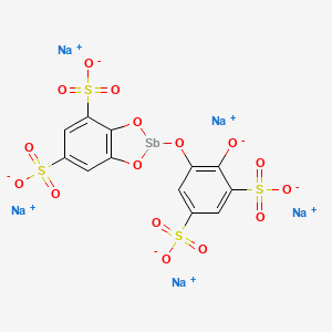 molecular formula C12H4Na5O16S4S B1255463 Stibophen anhydrous CAS No. 23940-36-5