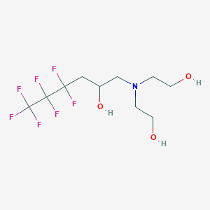 molecular formula C10H16F7NO3 B12554635 1-[Bis(2-hydroxyethyl)amino]-4,4,5,5,6,6,6-heptafluorohexan-2-OL CAS No. 189160-58-5
