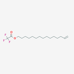 molecular formula C17H29F3O2 B12554647 Acetic acid, trifluoro-, 14-pentadecenyl ester CAS No. 143784-10-5