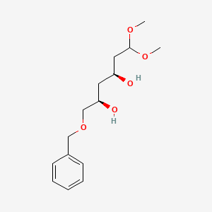 molecular formula C15H24O5 B1255465 (2R,4S)-6,6-dimethoxy-1-phenylmethoxyhexane-2,4-diol 