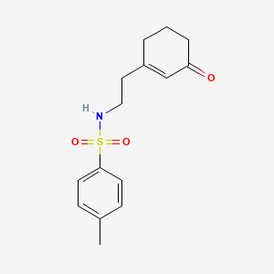 molecular formula C15H19NO3S B12554683 Benzenesulfonamide, 4-methyl-N-[2-(3-oxo-1-cyclohexen-1-yl)ethyl]- CAS No. 144318-24-1