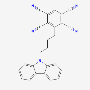 molecular formula C26H17N5 B12554699 3-[4-(9H-Carbazol-9-YL)butyl]benzene-1,2,4,5-tetracarbonitrile CAS No. 143255-97-4