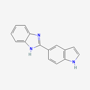 molecular formula C15H11N3 B12554806 2-(1H-Indol-5-yl)-1H-benzimidazole CAS No. 166670-56-0