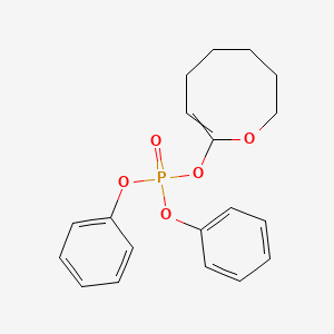 molecular formula C19H21O5P B12554813 Diphenyl 3,4,5,6-tetrahydro-2H-oxocin-8-yl phosphate CAS No. 190588-39-7
