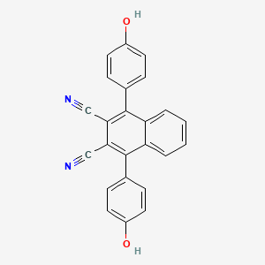 molecular formula C24H14N2O2 B12554863 1,4-Bis(4-hydroxyphenyl)naphthalene-2,3-dicarbonitrile CAS No. 163596-31-4