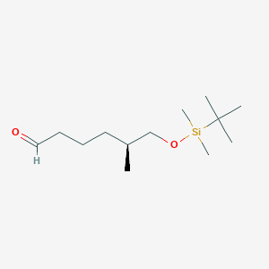 molecular formula C13H28O2Si B12554899 Hexanal, 6-[[(1,1-dimethylethyl)dimethylsilyl]oxy]-5-methyl-, (5S)- CAS No. 190369-75-6