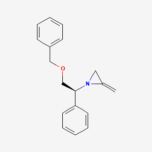 molecular formula C18H19NO B12554930 Aziridine, 2-methylene-1-[(1S)-1-phenyl-2-(phenylmethoxy)ethyl]- CAS No. 185250-39-9