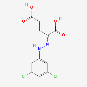 molecular formula C11H10Cl2N2O4 B12555000 2-[2-(3,5-Dichlorophenyl)hydrazinylidene]pentanedioic acid CAS No. 185305-45-7
