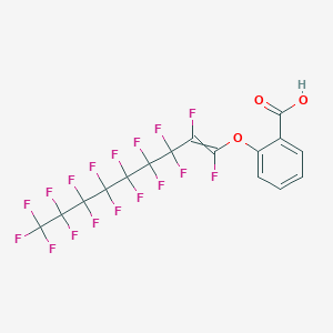 molecular formula C16H5F17O3 B12555002 Benzoic acid, [(heptadecafluorononenyl)oxy]- CAS No. 144178-02-9