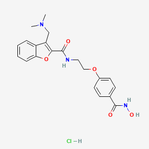 molecular formula C21H24ClN3O5 B1255502 Abexinostat hydrochloride CAS No. 783356-67-2