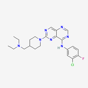 molecular formula C22H27ClFN7 B1255503 BIBU1361 