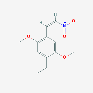 molecular formula C12H15NO4 B12555054 Benzene,1-ethyl-2,5-dimethoxy-4-(2-nitroethenyl)- 