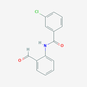 molecular formula C14H10ClNO2 B12555077 3-Chloro-N-(2-formylphenyl)benzamide CAS No. 192377-31-4