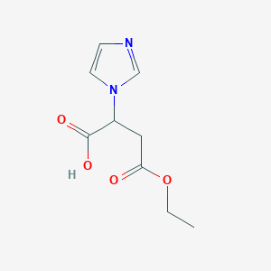 molecular formula C9H12N2O4 B1255514 2-Imidazole-1-yl-3-ethoxycarbonylpropionic acid 