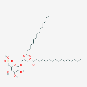 molecular formula C41H78O12S B1255525 1,2-Di-O-palmitoyl-3-O-(6-sulfoquinovopyranosyl)glycerol CAS No. 122991-48-4