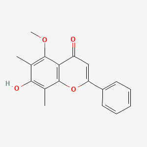 molecular formula C18H16O4 B1255546 7-Hydroxy-5-methoxy-6,8-dimethylflavone 