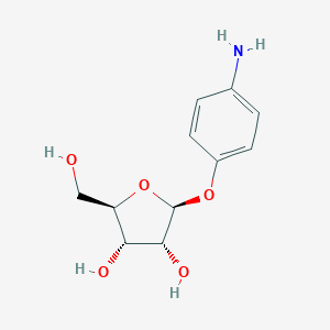 molecular formula C11H15NO5 B125555 beta-D-Ribofuranoside,4-aminophenyl CAS No. 148504-11-4