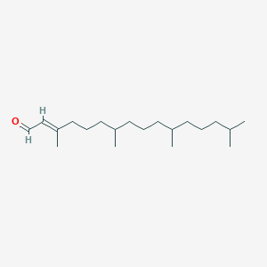 molecular formula C20H38O B1255558 3,7,11,15-tetramethyl-2E-hexadecenal CAS No. 13754-69-3