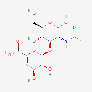 molecular formula C14H21NO11 B1255561 beta-D-4-deoxy-Delta(4)-GlcpA-(1->3)-D-GlcpNAc 
