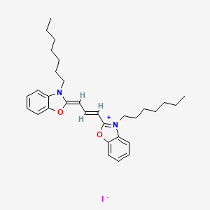 molecular formula C31H41IN2O2 B1255563 3,3'-Diheptyloxacarbocyanine iodide 
