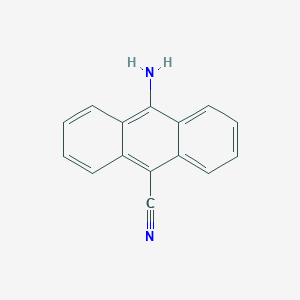 molecular formula C15H10N2 B1255565 9-Aminoanthracene-10-carbonitrile 