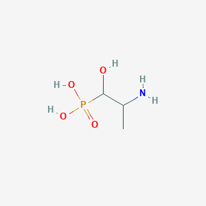 molecular formula C3H10NO4P B1255587 2-Amino-1-hydroxypropylphosphonic acid 